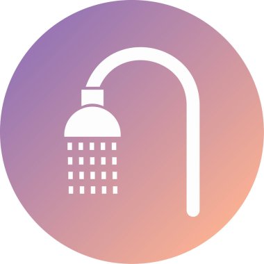 Duş. Web simgesi basit illüstrasyon