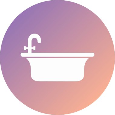 Küvet. Web simgesi basit tasarım