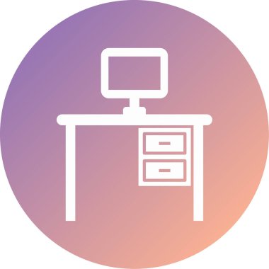 Masa. Web simgesi basit illüstrasyon