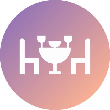 Masa. Web simgesi basit illüstrasyon