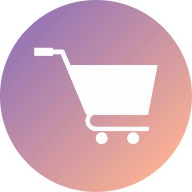 Alışveriş arabası simgesi, vektör illüstrasyonu