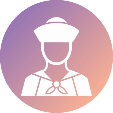 Modern avatar simgesinin vektör çizimi