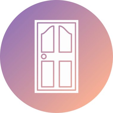 Kapı. Web simgesi basit illüstrasyon