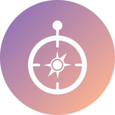 Pusula. Web simgesi basit illüstrasyon