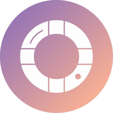 Bir çember simgesinin vektör illüstrasyonu