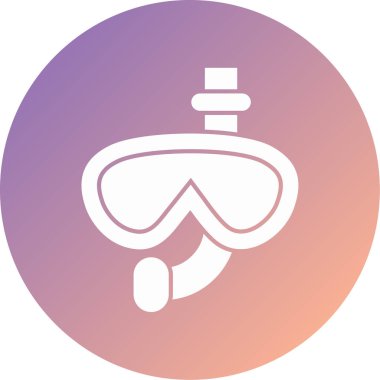 Dalış gözlüğü simgesinin vektör çizimi