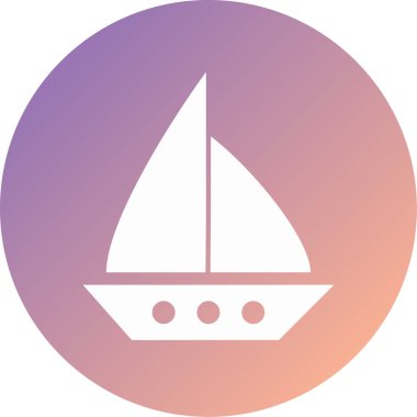 yelkenli ikonu vektör illüstrasyonu