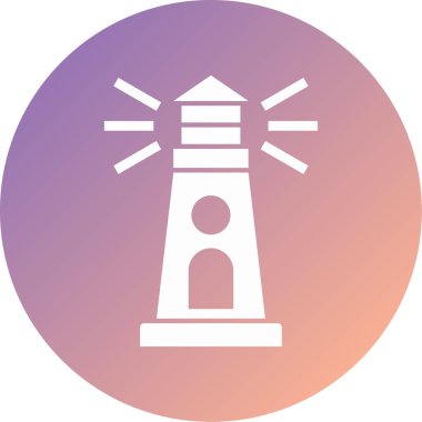 Deniz feneri. Web simgesi basit tasarım