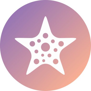 denizyıldızı. Web simgesi basit illüstrasyon