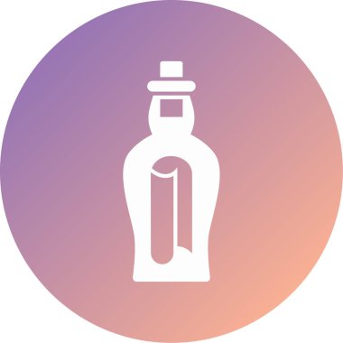 şişe simgesi, düz tasarım biçimi.