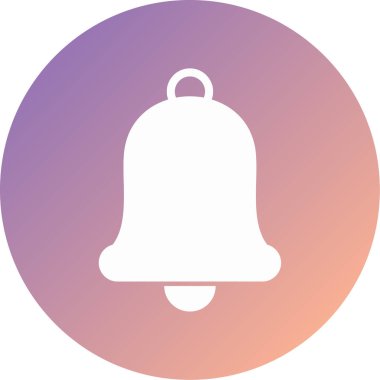 Benzersiz çan simgesi vektör illüstrasyonu