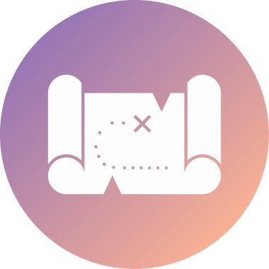 Güzel bir harita simgesi ögesinin vektör çizimi