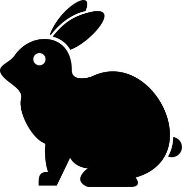 Tavşan. Web simgesi basit illüstrasyon