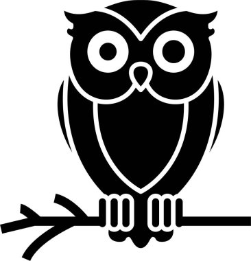 Baykuş. Web simgesi basit tasarım