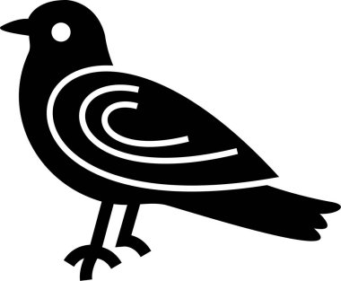 Kuş. Web simgesi basit illüstrasyon