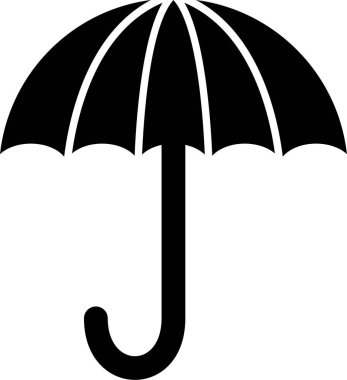 Şemsiye. Web simgesi basit illüstrasyon