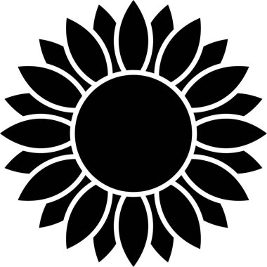 Ayçiçeği. Web simgesi basit illüstrasyon