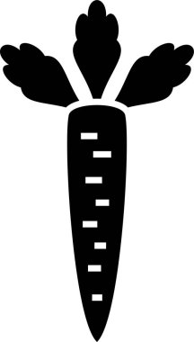 Havuç. Web simgesi basit illüstrasyon