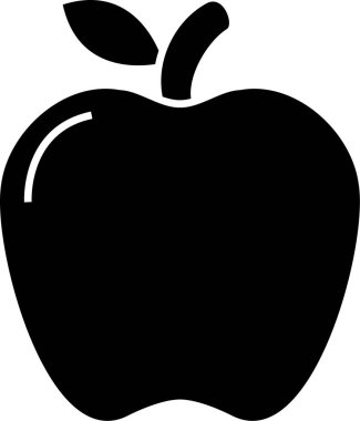 Elma. Web simgesi basit illüstrasyon