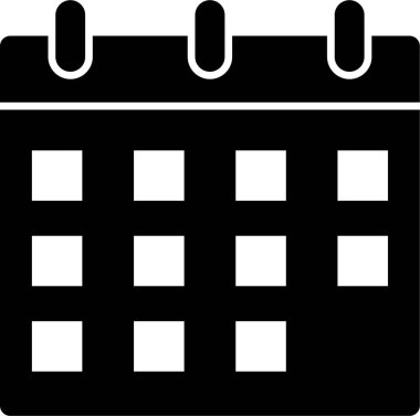 Takvim. Web simgesi basit illüstrasyon