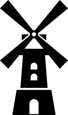 Bir yel değirmeninin vektör çizimi
