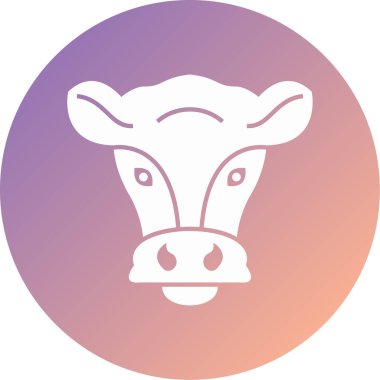 İnek. Web simgesi basit illüstrasyon