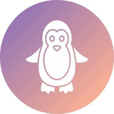 Benzersiz penguen vektör simgesi