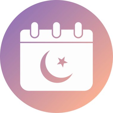 Bir takvim simgesinin vektör illüstrasyonu