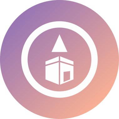 Güzel ve modern bir yapı ikonunun vektör çizimi