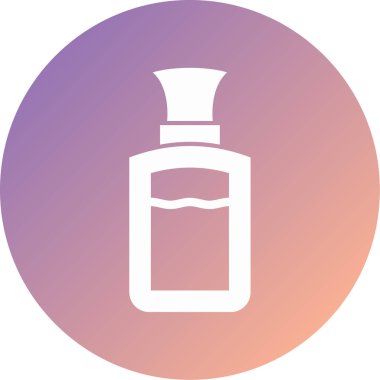 Benzersiz parfüm şişesi simgesi, vektör illüstrasyonu