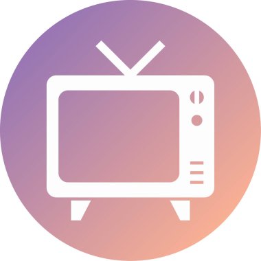 Televizyon. Web simgesi basit illüstrasyon