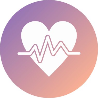 Kalp. Web simgesi basit illüstrasyon