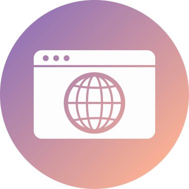 Tarayıcı penceresi. Web simgesi