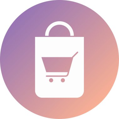 Alışveriş arabası simgesi, vektör illüstrasyonu