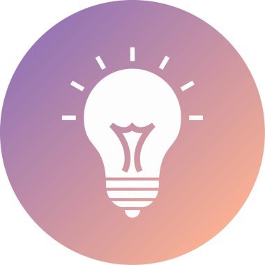 Ampul. Web simgesi basit illüstrasyon