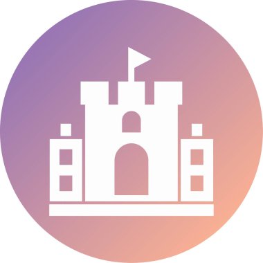 Şato. Web simgesi basit illüstrasyon