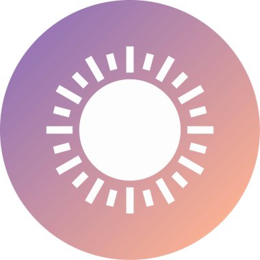 Güneş. Web simgesi basit illüstrasyon