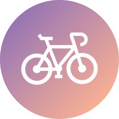 Benzersiz bisiklet vektörü simgesi