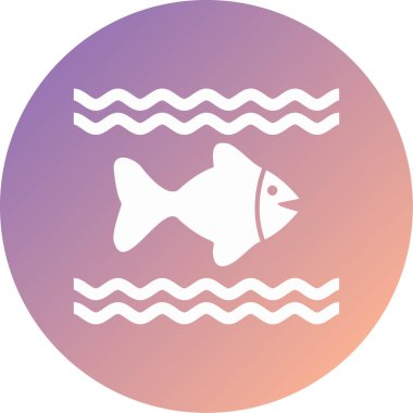 Balık. Web simgesi basit illüstrasyon