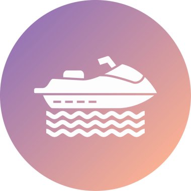 Gemi vektör simgesi modern basit illüstrasyon