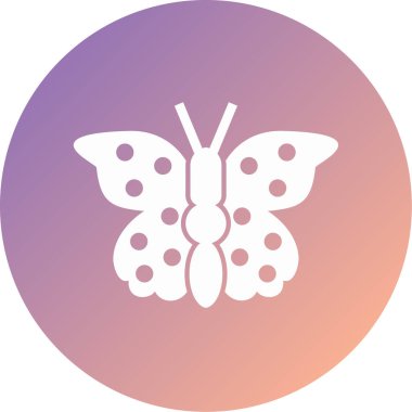 Kelebek simgesi vektör illüstrasyonu