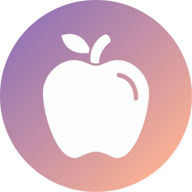 Elma. Web simgesi basit illüstrasyon