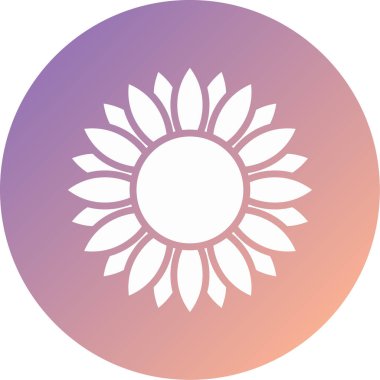 Çiçek. Web simgesi basit illüstrasyon