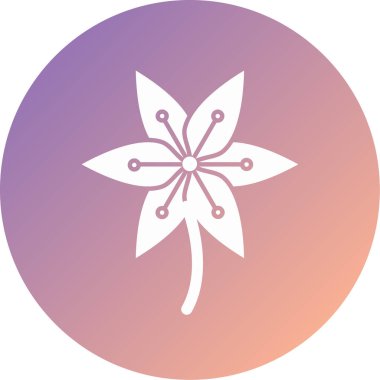 Çiçek. Web simgesi basit illüstrasyon