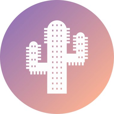 kaktüs modern ikon vektör illüstrasyonu