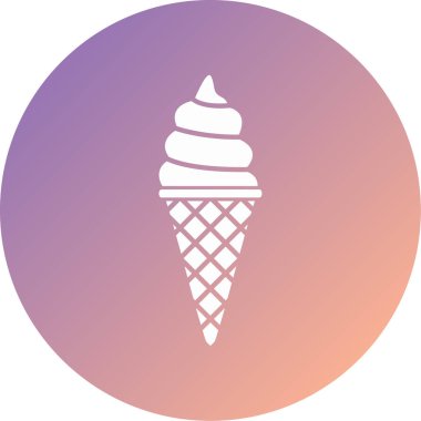 dondurma modern ikon vektör illüstrasyonu