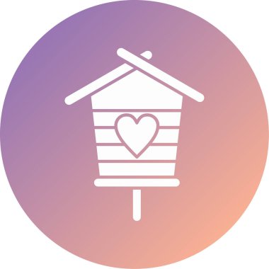 kuş evi modern simge vektör illüstrasyonu