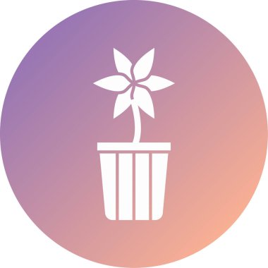 pot içinde çiçek modern simge vektör illüstrasyonuName