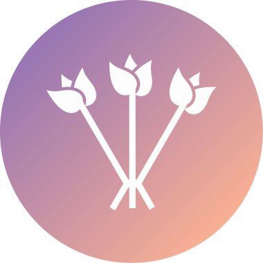 çiçekler modern simge vektör illüstrasyonu