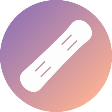 Snowboard modern simge vektör çizimi